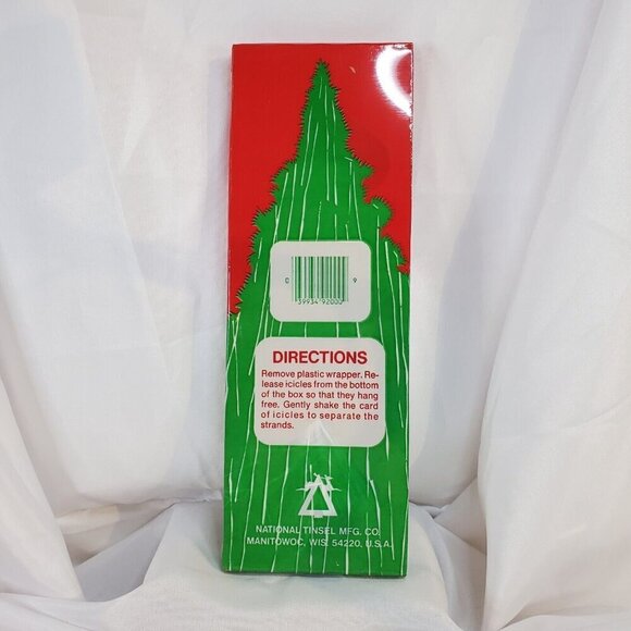VTG Silver Tinsel Christmas Icicles 18" 1000 Strands Tarnish & Flameproof NEW - Picture 2 of 2